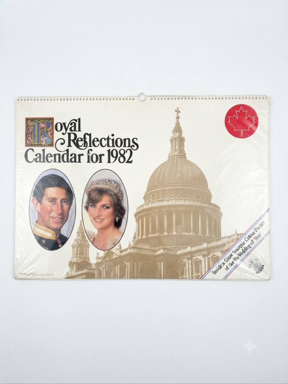 SEALED 1982 Royal Reflections Oversized Calendar Princess Diana King Charles